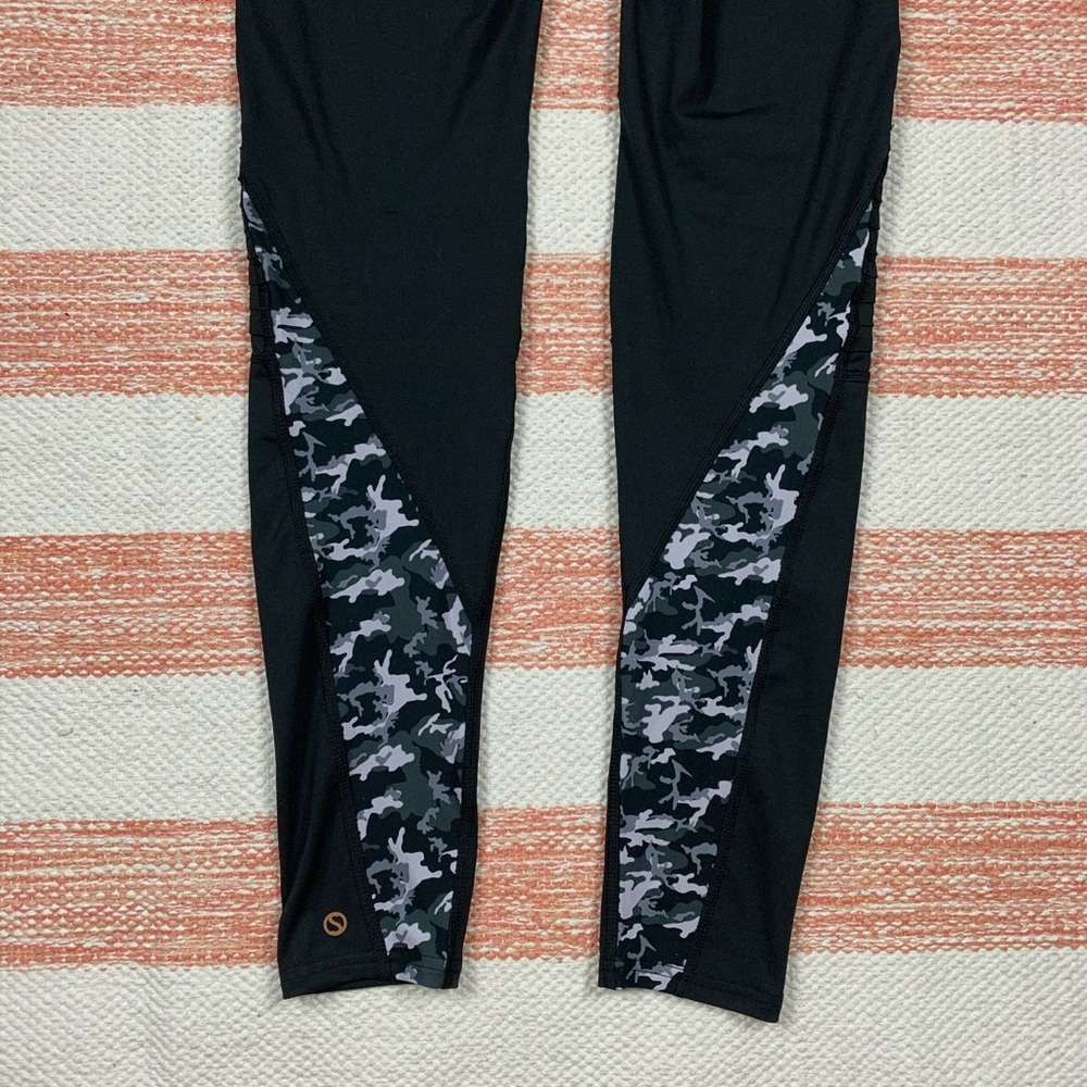 Black Leggings Shape Activewear Caviar Camo View 6
